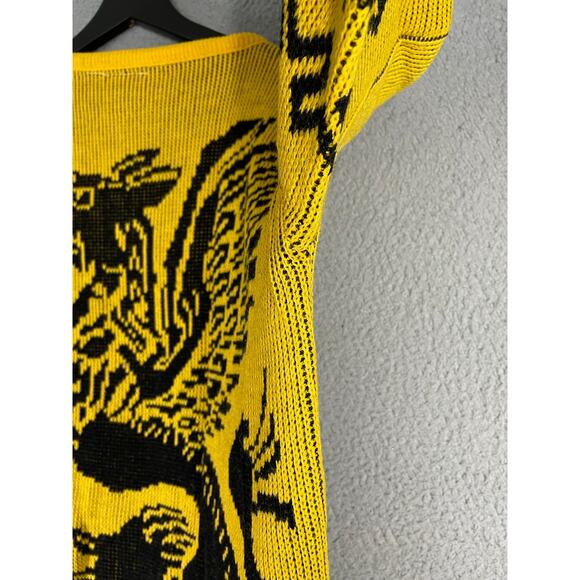 Marc Chemtob Renaissance Collection Griffin Sweater Yellow Black Acrylic USA‎ 4 - Picture 13 of 13